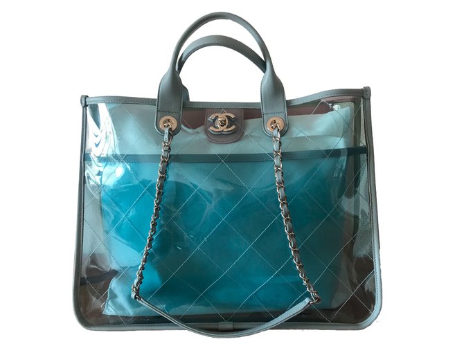 Chanel borsetta Blu Plastica  ref.73749