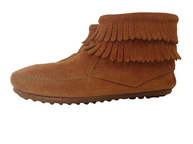 Bottines Minnetonka en daim marron