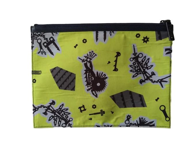 Kenzo Monster Tools Clutch Lila Gelb