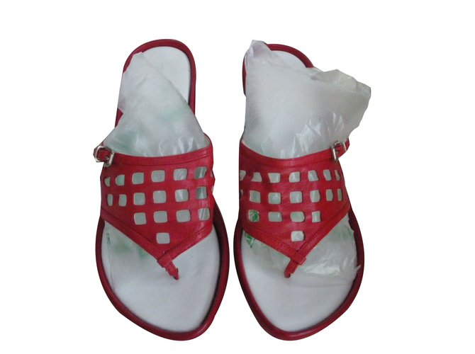 Autre Marque sandals Red Leather  ref.73871