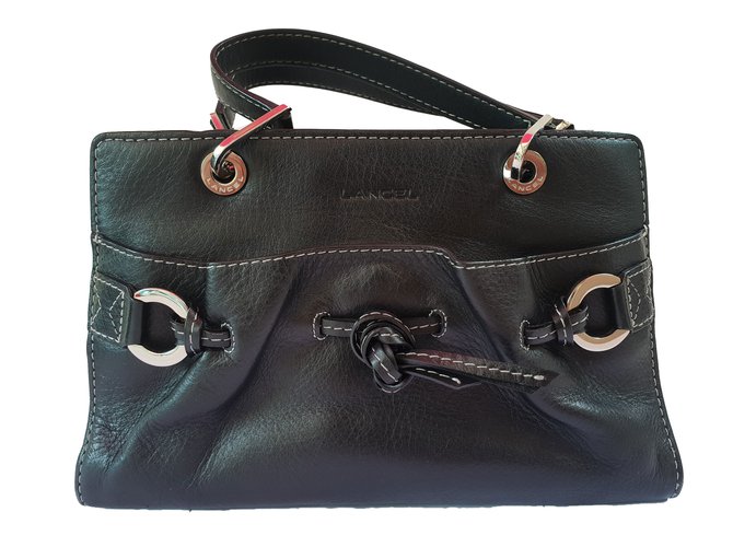 Lancel Handbag Black Leather  ref.73877