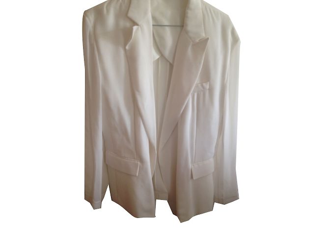 Giacca in cotone bianca Céline Bianco