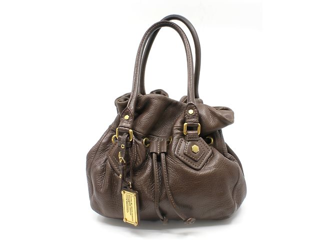 Bolsa Marc Jacobs de couro marrom grainé