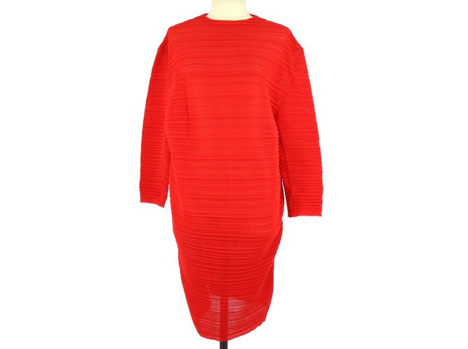 Balenciaga Vestido Roja Lana  ref.74036