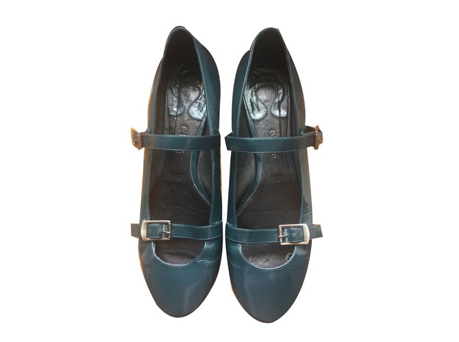 Chloé Ballet flats Blue Patent leather  ref.74145