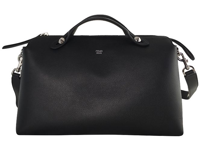 Fendi By The Way Large Handtasche aus schwarzem Leder