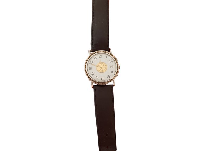 Hermès reloj Blanco Oro  ref.74224