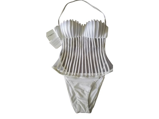 La Perla Swimwear White Nylon  ref.74233