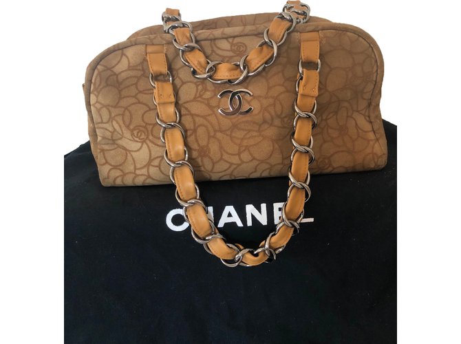 Chanel Bolsa Bege Suécia  ref.74258