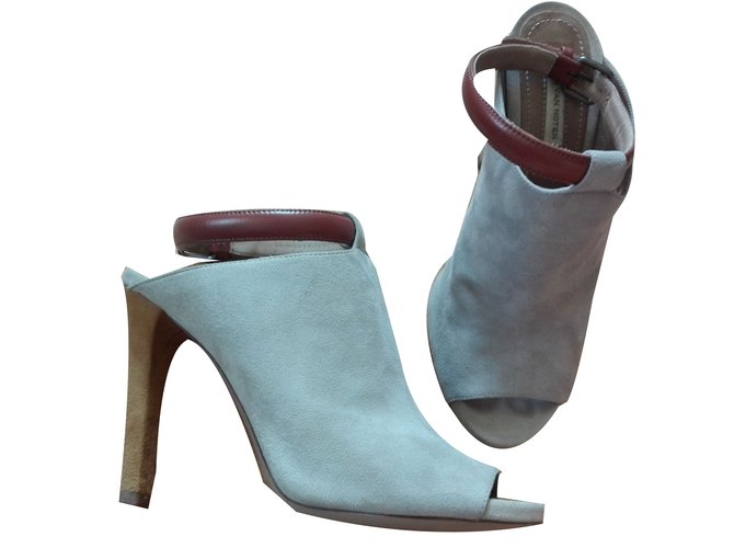 Dries Van Noten sandals Grey Suede Leather  ref.74283