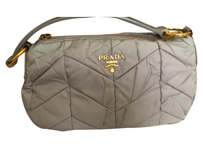 Prada Bag Taupe Patent leather  ref.74291
