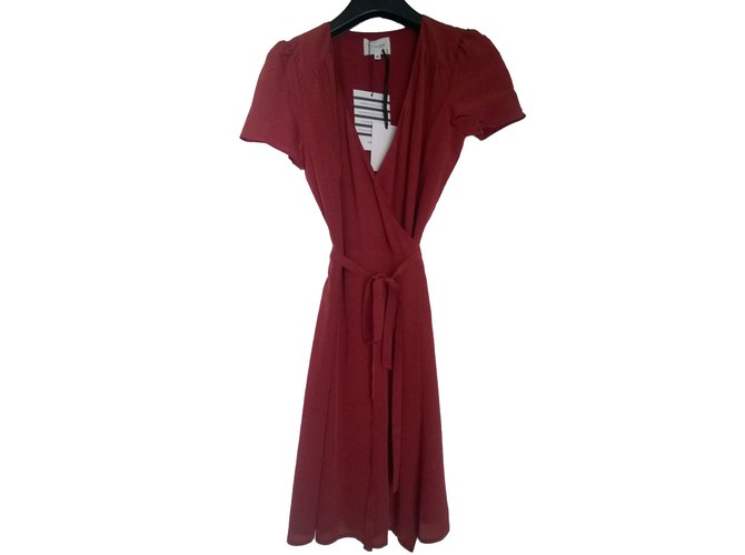SéZane Dress Red Silk  ref.74307