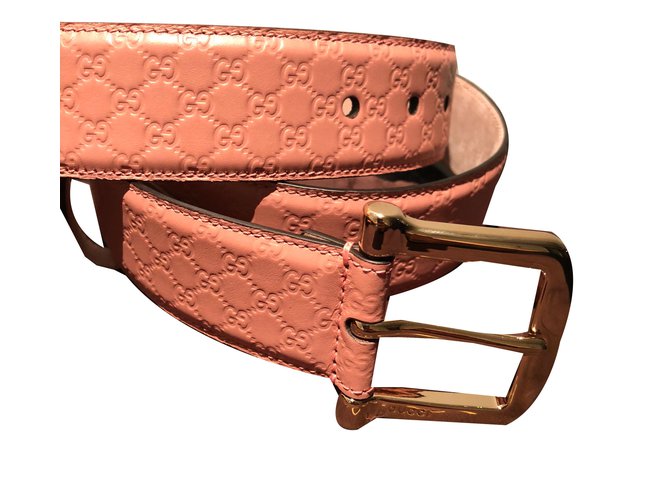 Gucci belt Pink Leather  ref.74319