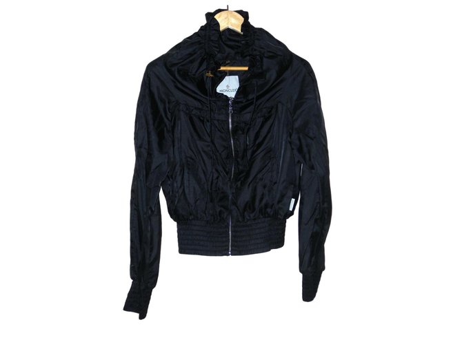 Moncler Jacket Black Polyester Polyamide  ref.74377