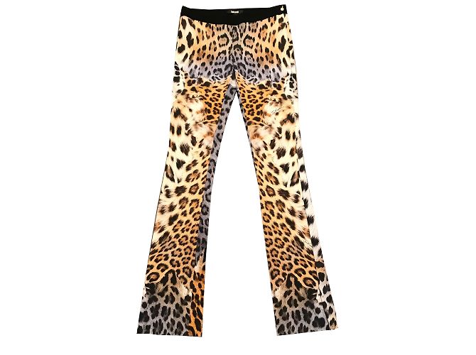 Pantalones de Corte Recto Just Cavalli Viscosa Multicolor