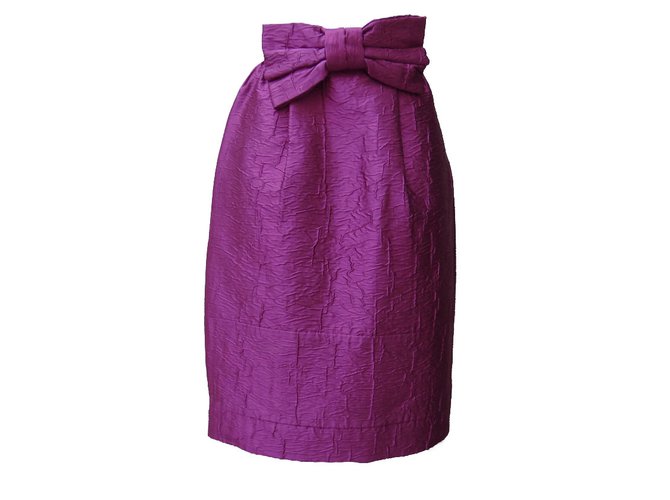 Prada Skirt Pink Silk Wool  ref.74420