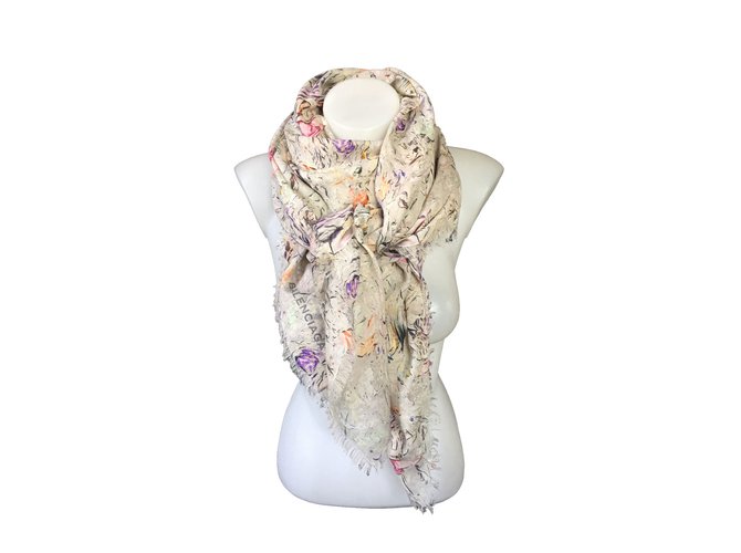 Balenciaga Silk scarf Multiple colors Wool  ref.74425