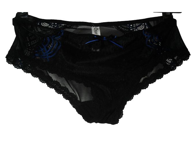 Autre Marque Shorty Charlott in seta e pizzo nero 