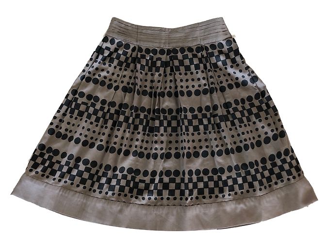 Falda Adolfo Dominguez de algodón con estampado geométrico beige topo Gris pardo