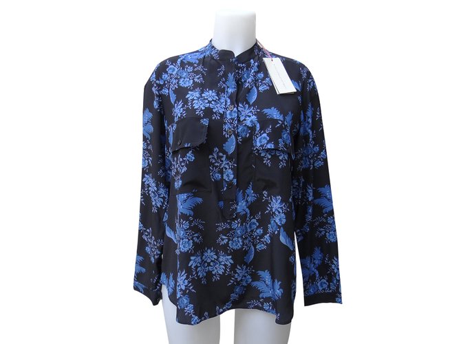 Stella Mc Cartney Shirt Blue Silk  ref.74531