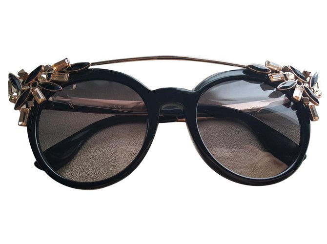 Jimmy Choo VIVY Acetate Noir ref.74536 Joli Closet