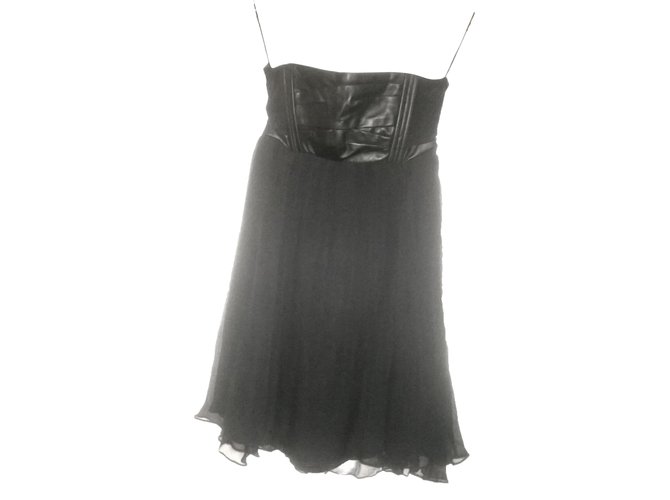 Maje Dresses Black Silk Lambskin  ref.74590