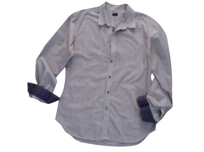 Paul Smith Camisa Blanco Púrpura Algodón Crin  ref.74672
