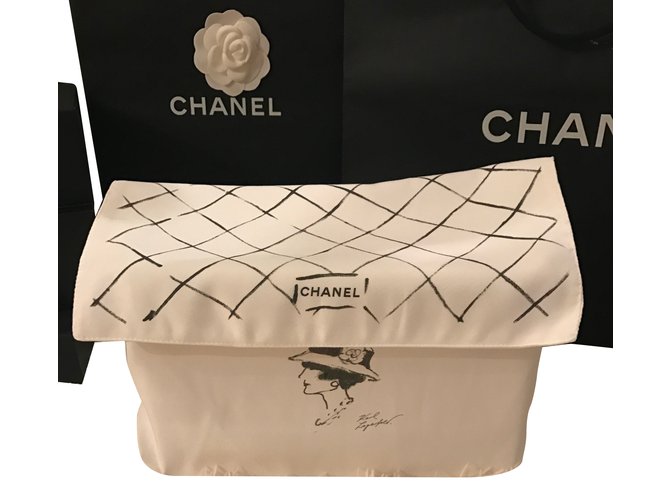 Chanel Dustbag Coton Blanc  ref.74677