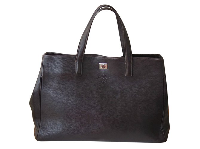 Just Campagne Totes Dark brown Leather  ref.74783