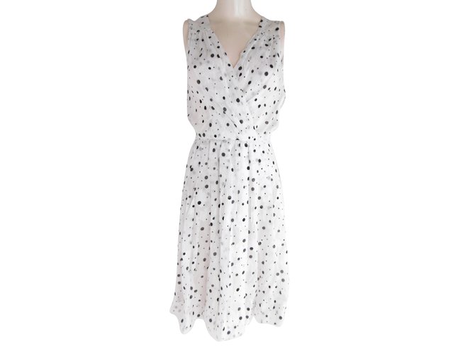 Givenchy Dress with shoulder wrap Black White Cotton  ref.74883