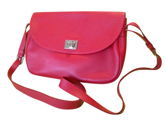 Longchamp Handbags Red Leather  ref.74906
