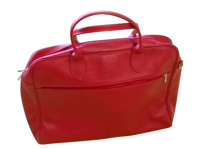 Longchamp Handbags Red Leather  ref.74907