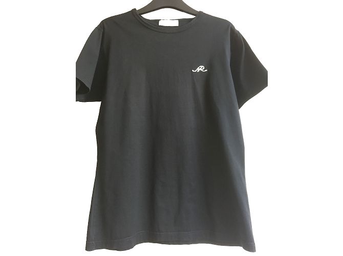 Top in cotone nero Nina Ricci con logo ricamato