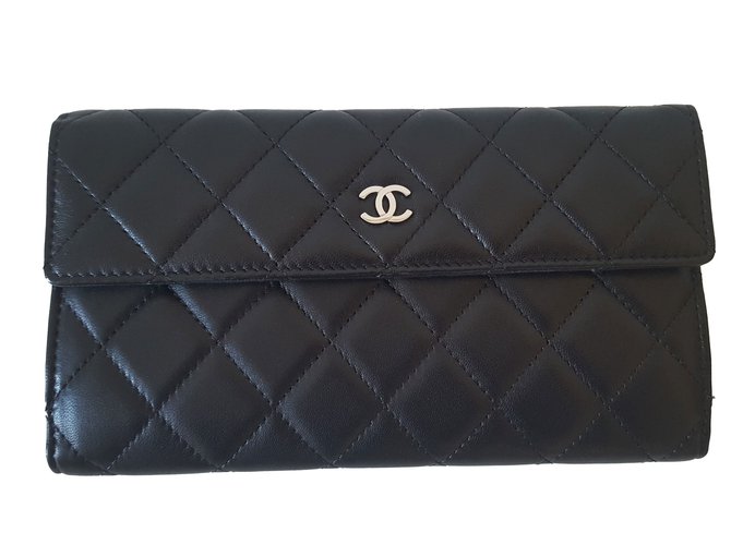 Chanel Timeless Wallet Black Leather  ref.75027
