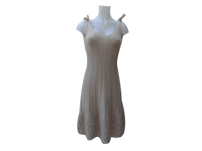 Marni Dresses Beige Wool Acrylic  ref.75062