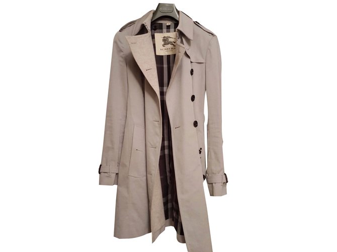 Burberry Trenchs Coton Gris  ref.75157