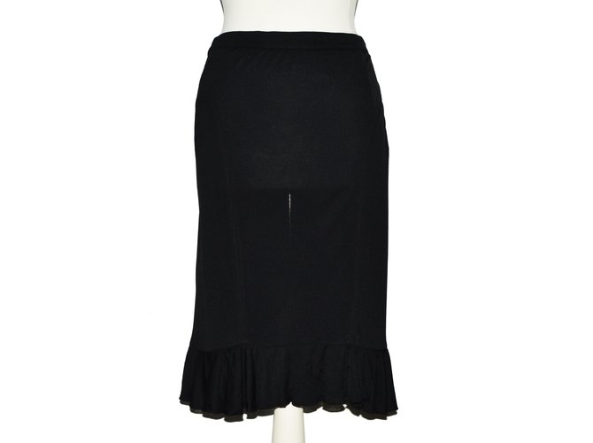 Blumarine Skirts Black Silk Rayon  ref.75185