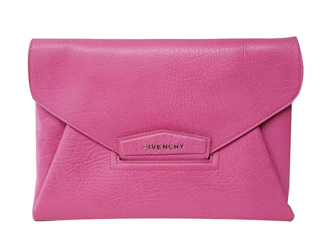 Clutch Givenchy em couro rosa