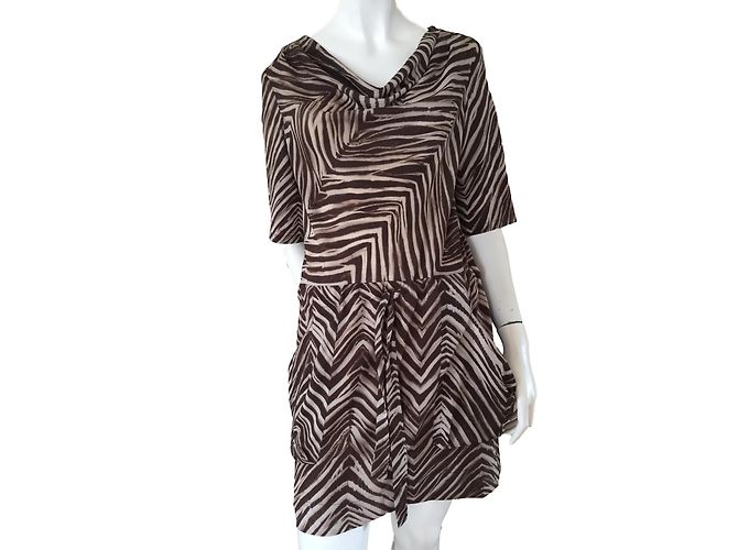 Bcbg Max Azria Kleid Braun aus Polyester Größe S