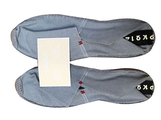 Autre Marque JOX&AN Espadrilles Glitzer Grau 38 Silber