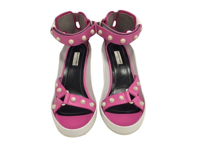Balenciaga sandals Pink Leather  ref.75337