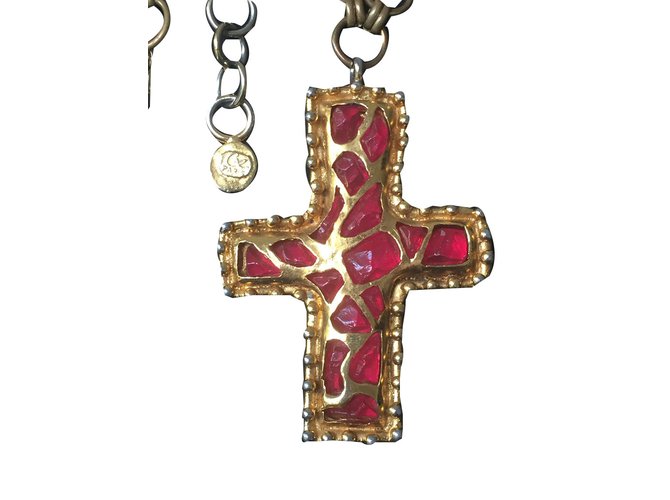 Christian Lacroix Necklaces Red Metal  ref.75348