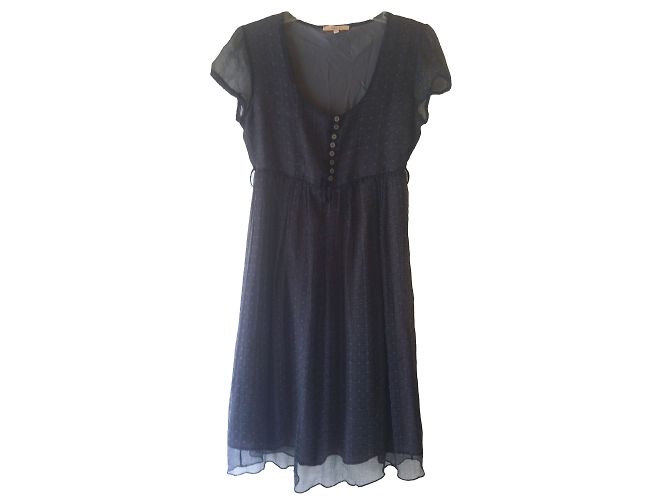 Vestido de seda estampado Sandro Multicor