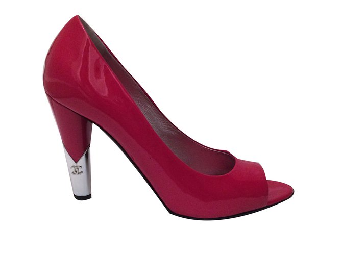 Chanel Heels Red Leather Patent leather  ref.75368
