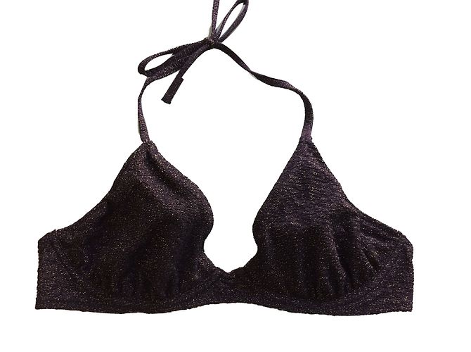 Autre Marque Top biquíni triangular Princess TamTam Moiré Chocolate Roxo Dourado