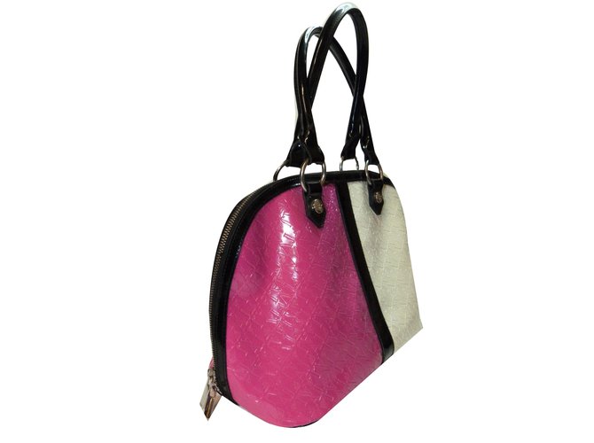 Armani Jeans Handtaschen Schwarz Pink Weiß Kunststoff  ref.75496