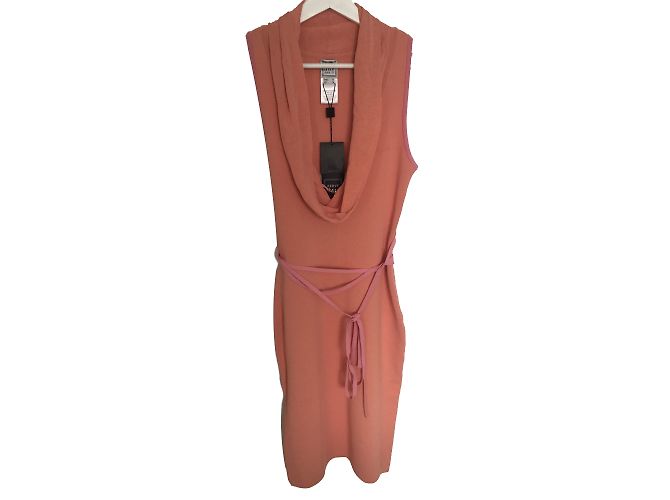 Vestido Herve Leger Rosa e Salmão em Rayon