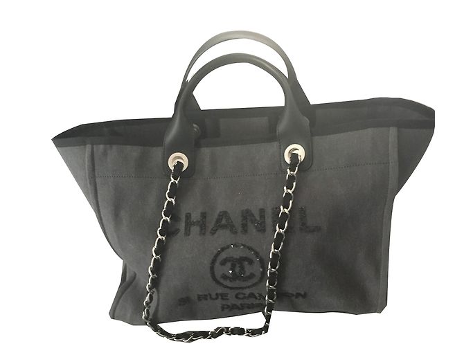 Deauville Chanel Totes Dark grey