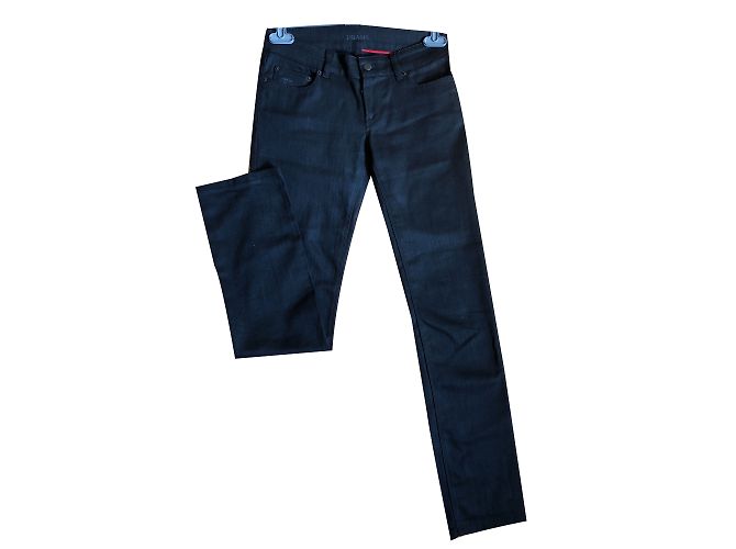 Calça jeans reta Prada em algodão preto
