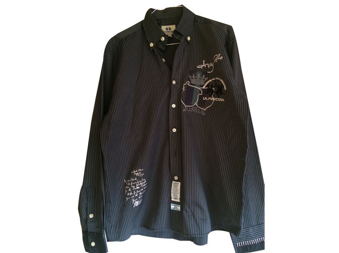 Autre Marque La Martina Shirt Black Polyester  ref.75599